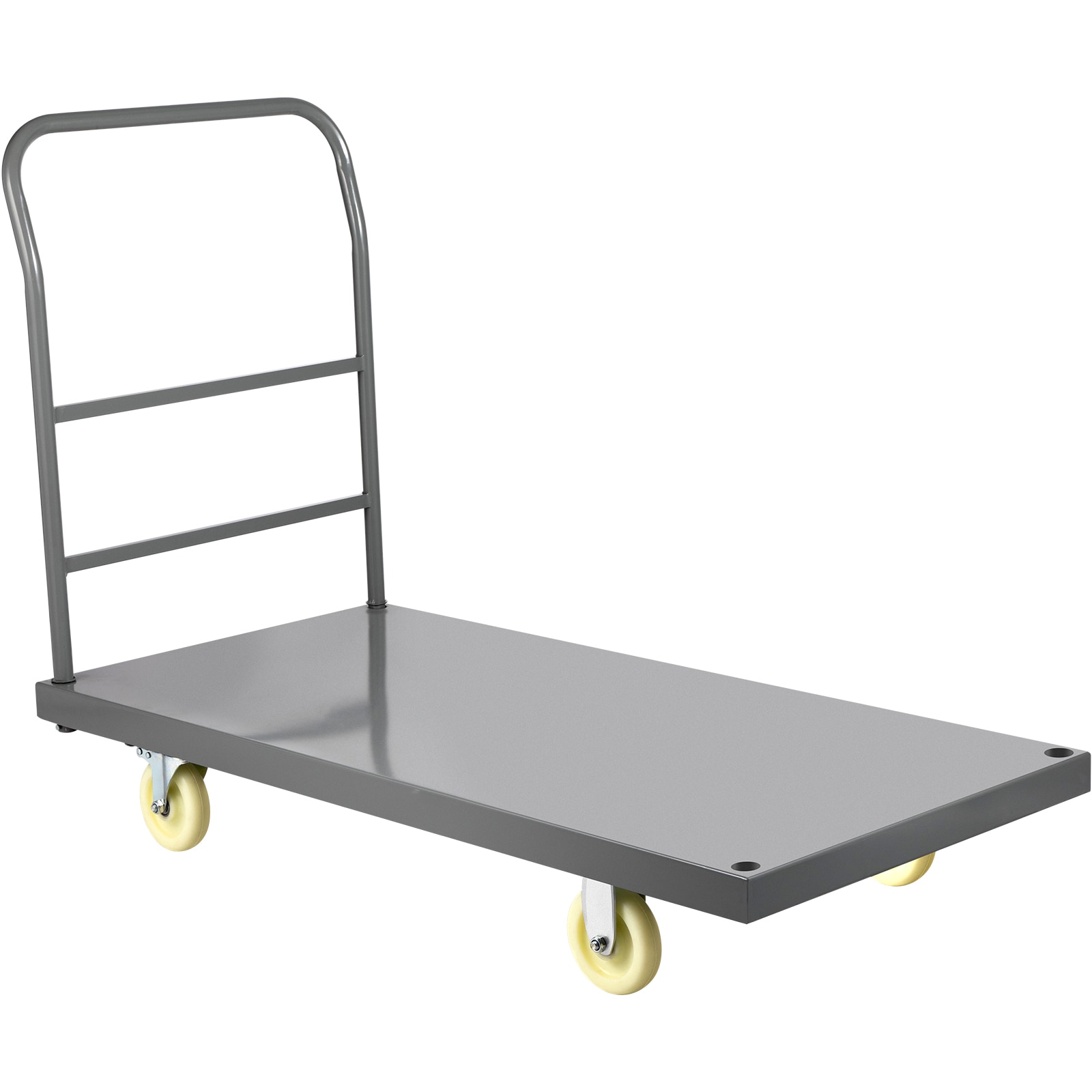 Heavy Duty Platform Truck Flatbed Cart With Handle For Warehouse_voghion.com